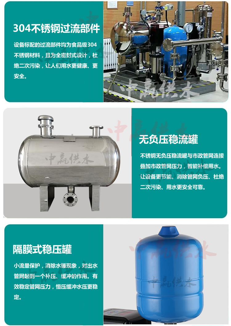 成套無負壓供水設備特點